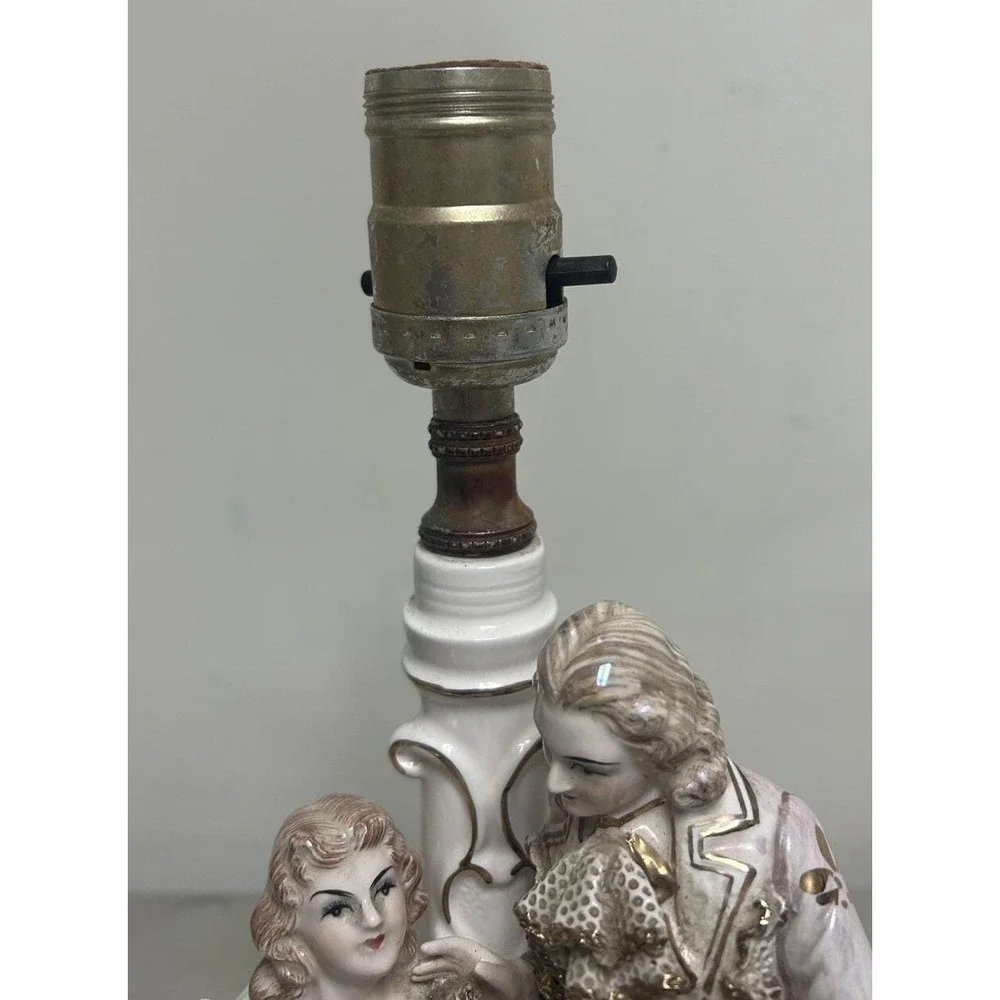 Rare Vintage Made in Japan Antique Porcelain Victorian Lamp Royal Rococco